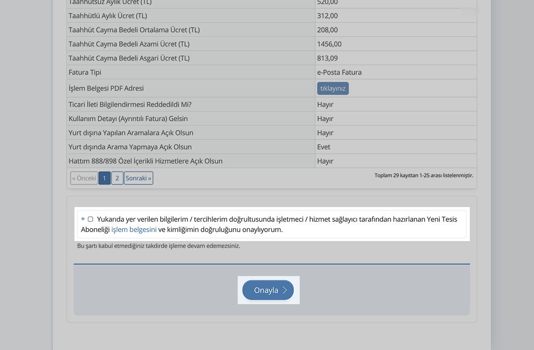 Başvurunuzu onaylayın