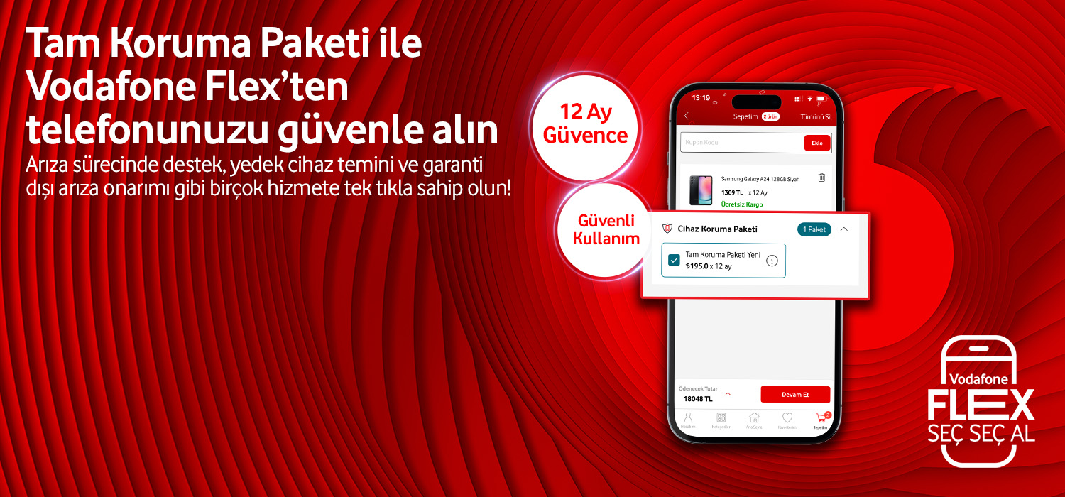 Tam Koruma Paketi,Vodafone Flex-telefonlartab