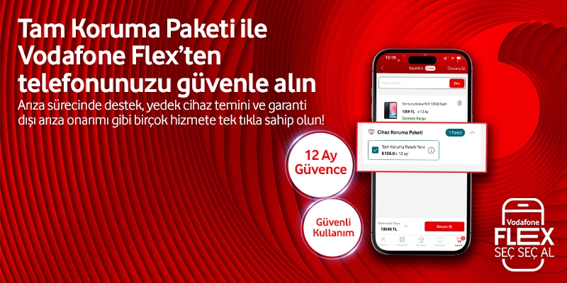 Tam Koruma Paketi,Vodafone Flex-telefonlartab