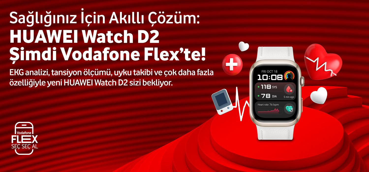 Huawei Watch D2 Şimdi Vodafone Flex'te - giyilebilirtab