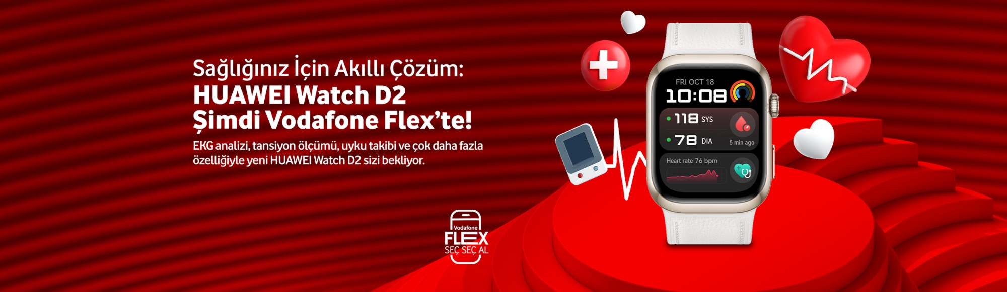 Huawei Watch D2 Şimdi Vodafone Flex'te - giyilebilirtab