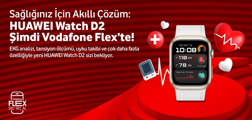 Huawei Watch D2 Şimdi Vodafone Flex'te - giyilebilirtab