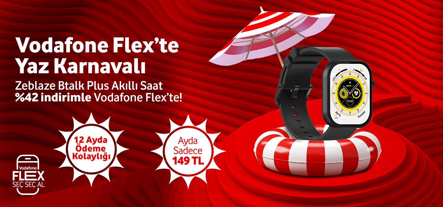 Zeblaze Btalk Plus Akıllı Saat Vodafone Flex'te Yaz Karnavalı - 