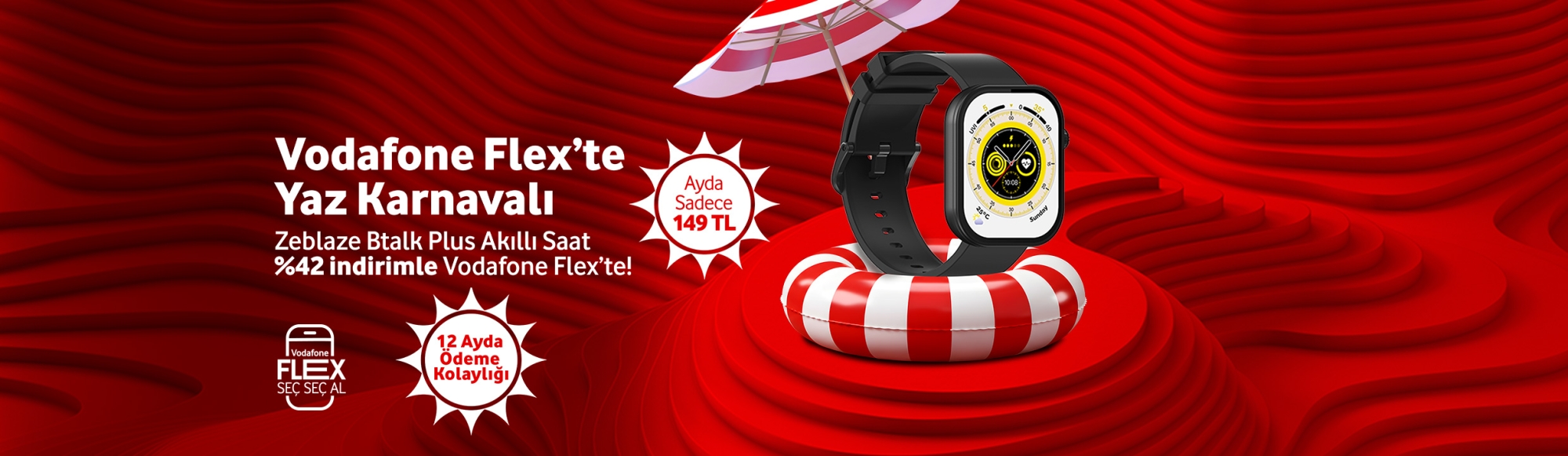 Zeblaze Btalk Plus Akıllı Saat Vodafone Flex'te Yaz Karnavalı - 