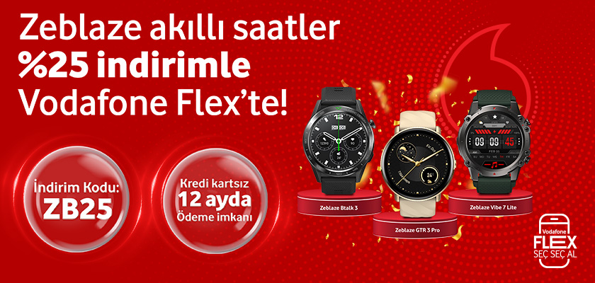 Zeblaze akıllı saatler %25 indirimle Vodafone Flex'te - ayınfırsatlarıtab