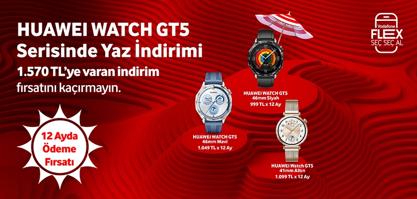 Huawei watch GT5 serisinde yaz indirimi - giyilebilirtab