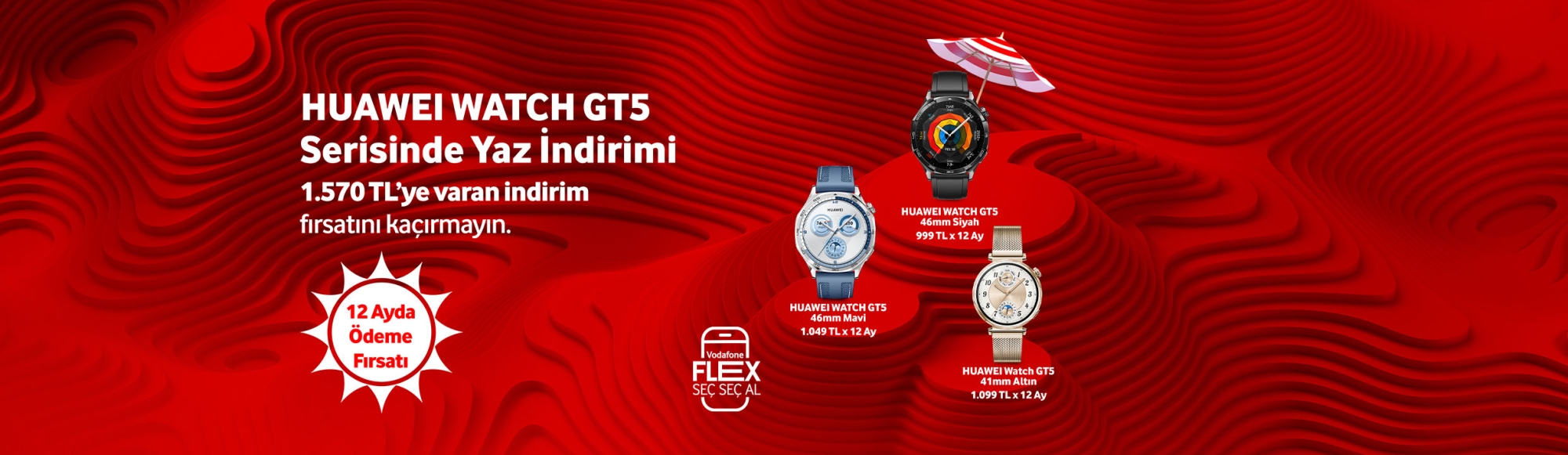 Huawei watch GT5 serisinde yaz indirimi - giyilebilirtab