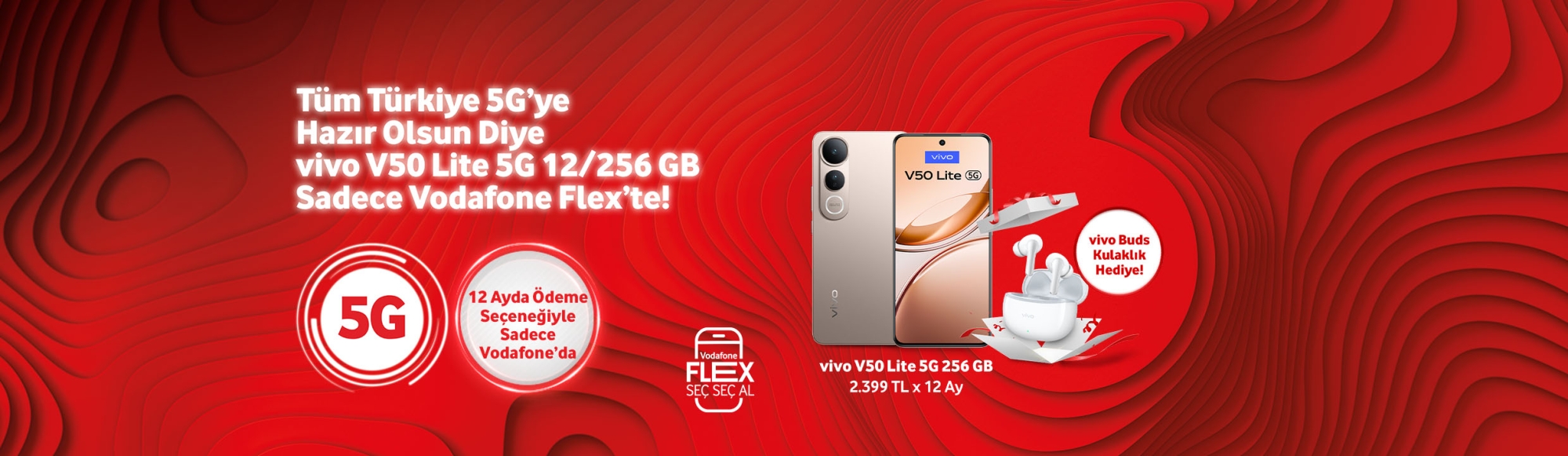 Vivo V50 lite 5G kulaklık hediye -telefonlartab