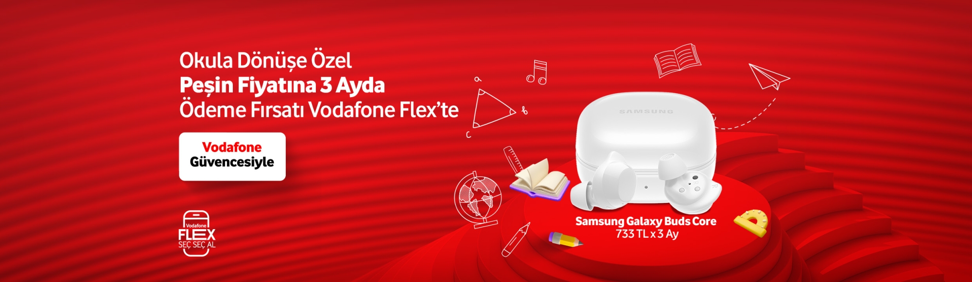 Okula Dönüşe Özel Peşin Fiyatına 3 Ayda Ödeme Samsung Galaxy Buds Core