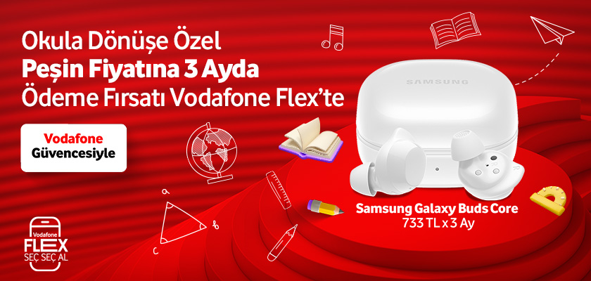 Okula Dönüşe Özel Peşin Fiyatına 3 Ayda Ödeme Samsung Galaxy Buds Core