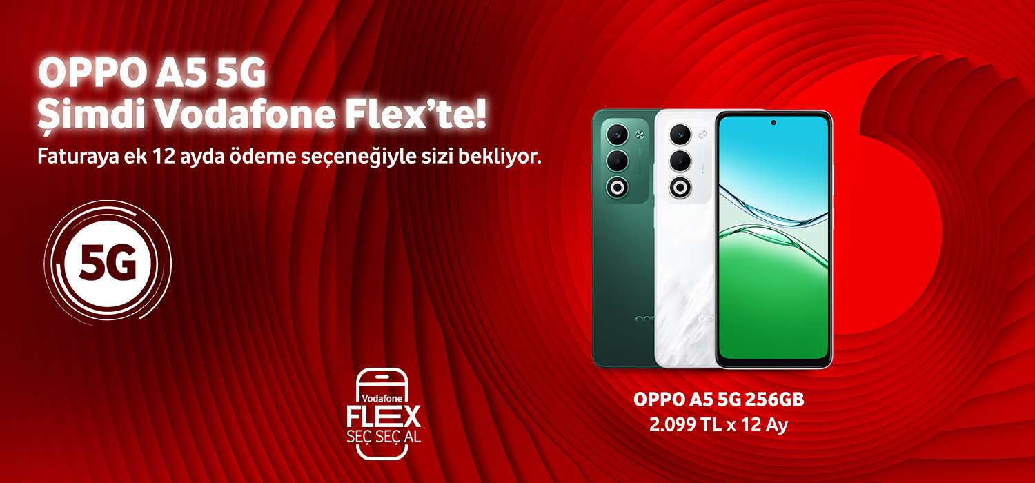 OPPO A5 5G Şimdi Vodafone Flex'te - telefonlartab