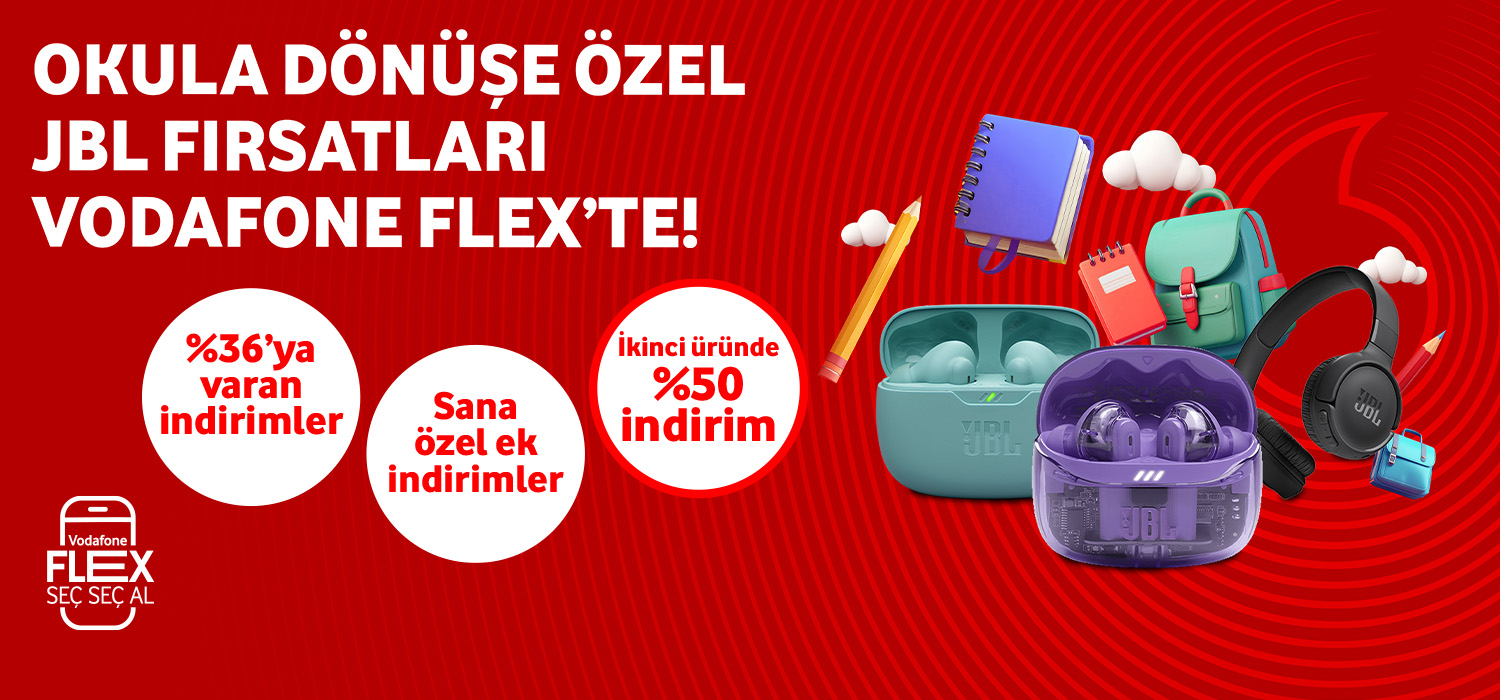 Vodafone Flex'te JBL Okula Dönüş - aksesuarlartab