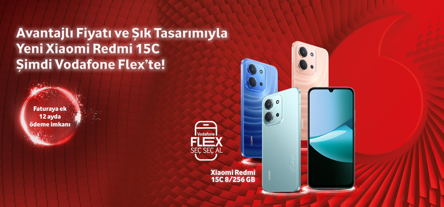 Xiaomi Redmi 15C Vodafone Flex'te - telefonlartab