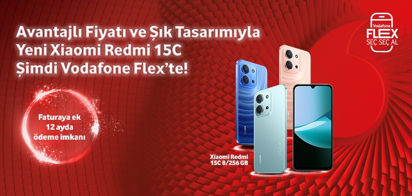 Xiaomi Redmi 15C Vodafone Flex'te - telefonlartab
