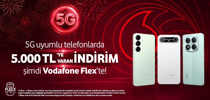 5G Uyumlu Telefonlarda 5.00 TL'ye varan indirim - telefonlartab