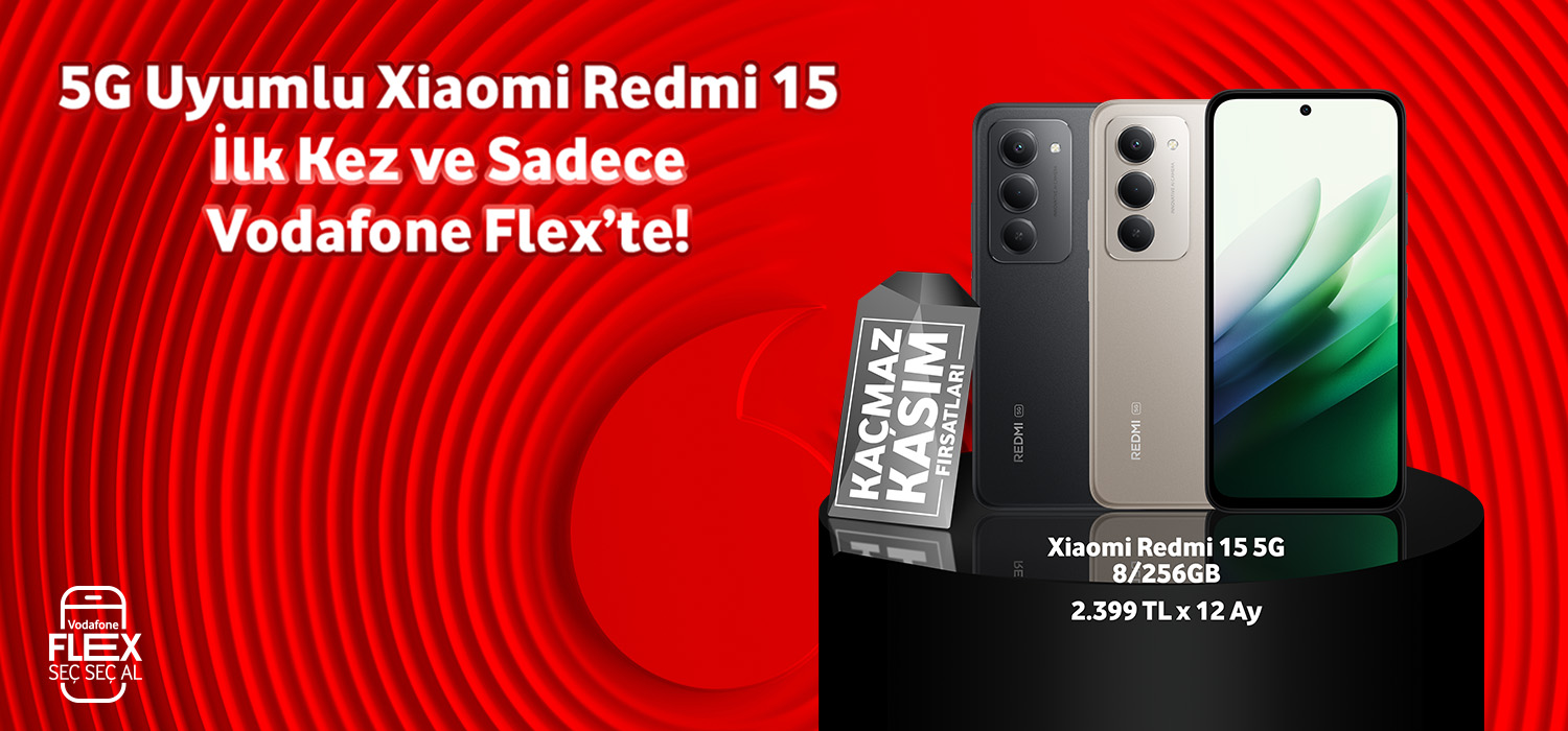 Xiaomi Redmi 15 5G Sadece ve İlk Kez Vodafone Flex'te - telefoblratab