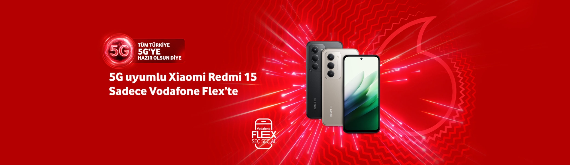 Xiaomi Redmi 15 5G Sadece Vodafone Flex'te - telefonlartab