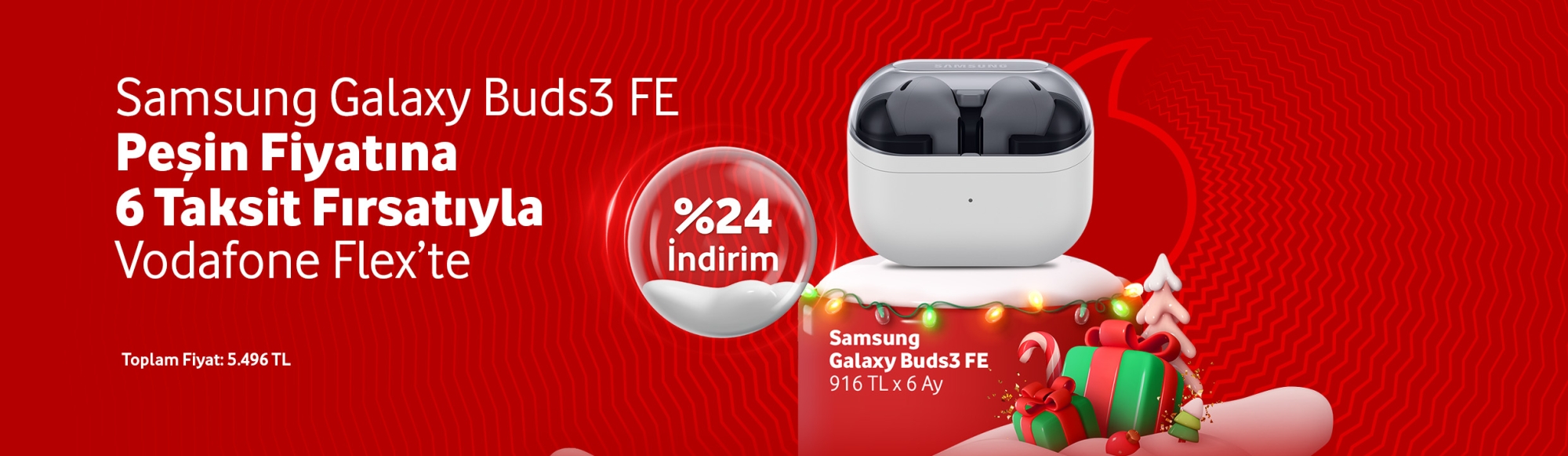 Samsung Galaxy Buds3 FE peşin fiyatına 6 ay taksit fiyat fırsatıyla - aksesuarlartab