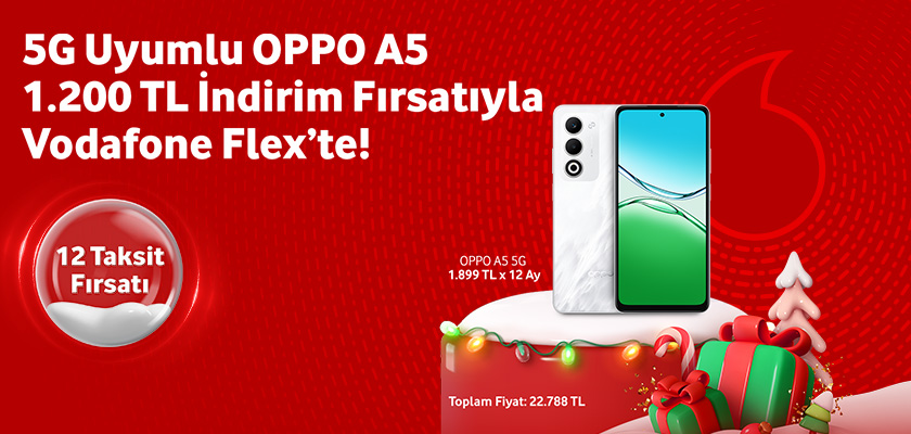5G Uyumlu OPPO A5 1.200 TL indirim fırsatıyla -telefonlartab
