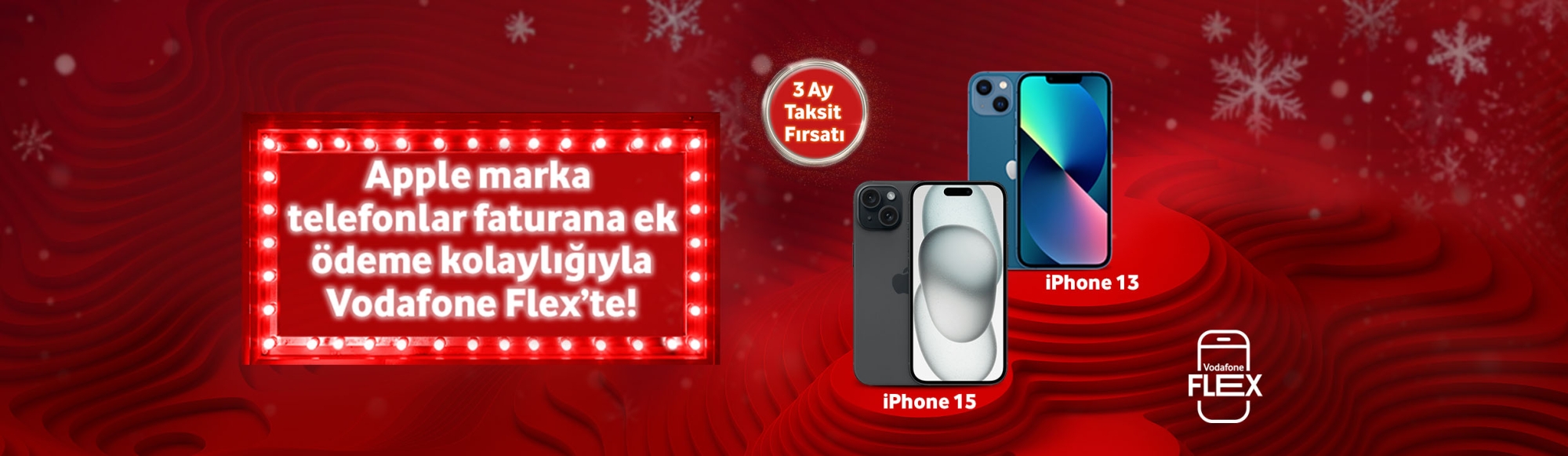 Apple marka telefonlar faturana ek ödeme kolaylığıyla Vodafone Flex'te!