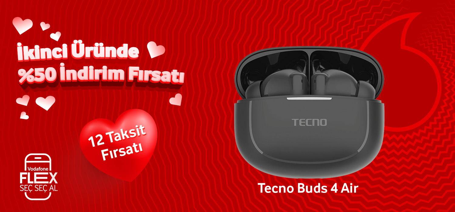 Tecno Buds 4 Air_İkinci üründe %50 indirim fırsatı- aksesuarlartab