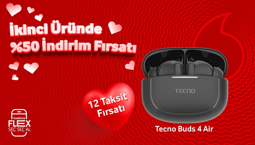 Tecno Buds 4 Air_İkinci üründe %50 indirim fırsatı- aksesuarlartab