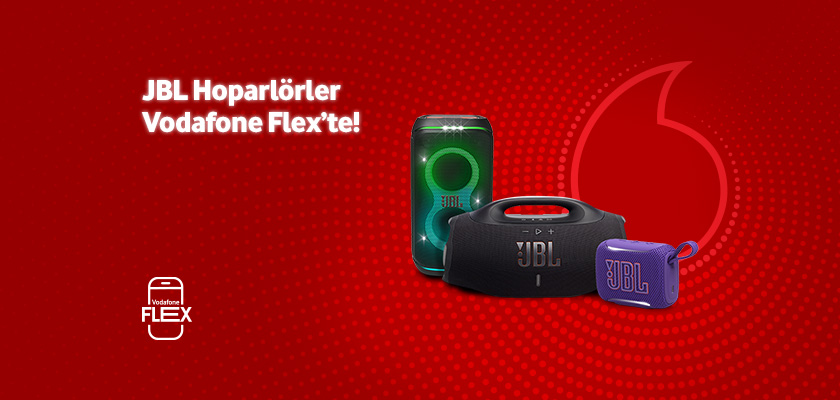 JBL Hoparlörler Vodafone Flex'te!