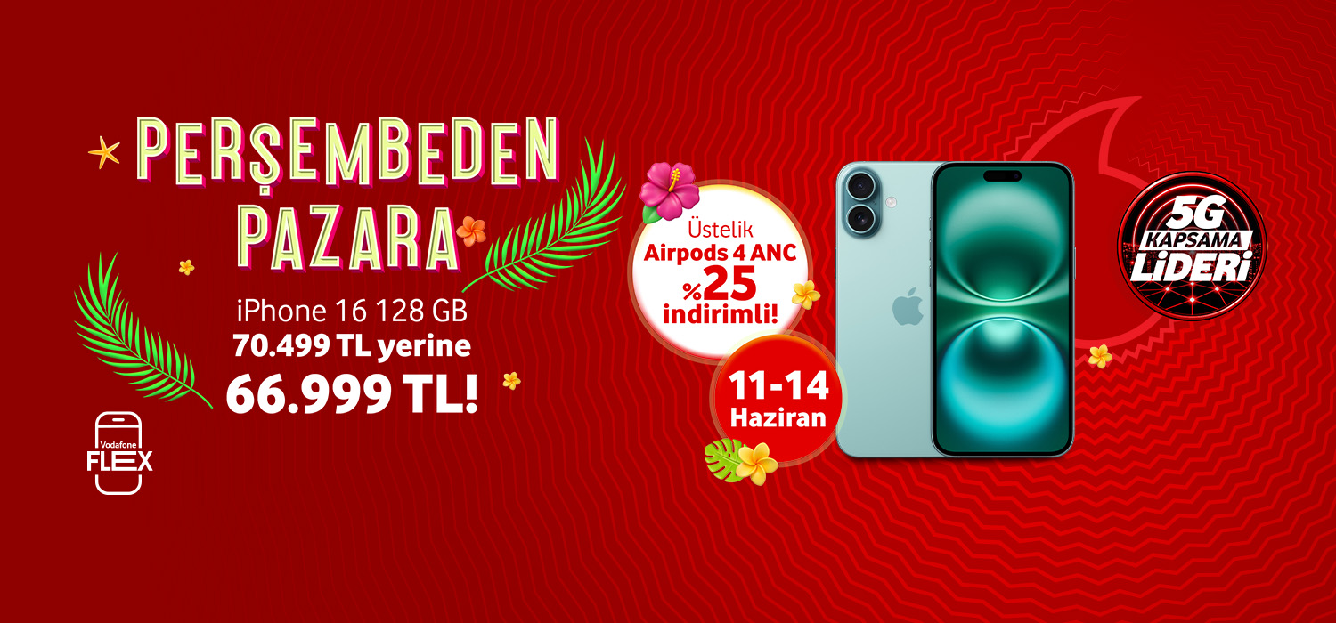 Perşembeden Pazara IPhone 16 - telefonlartab