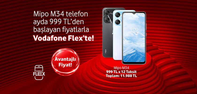 Mipo M34 telefon ayda 999 TL'den başlayan fiyatlarla - telefonlartab