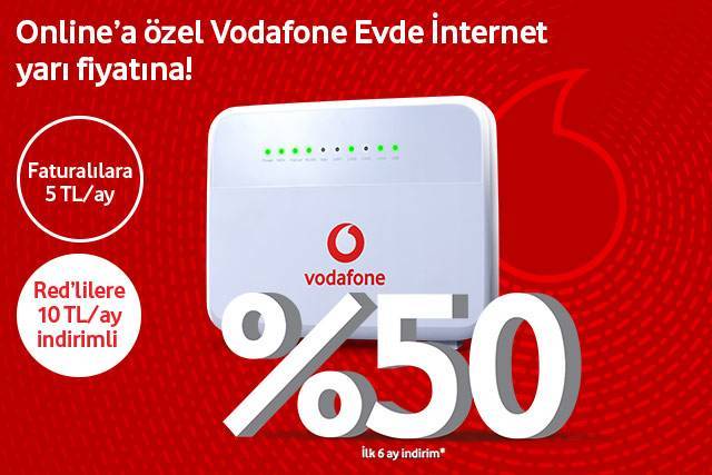 Vodafonelulara özel Evde İnternet fırsatları