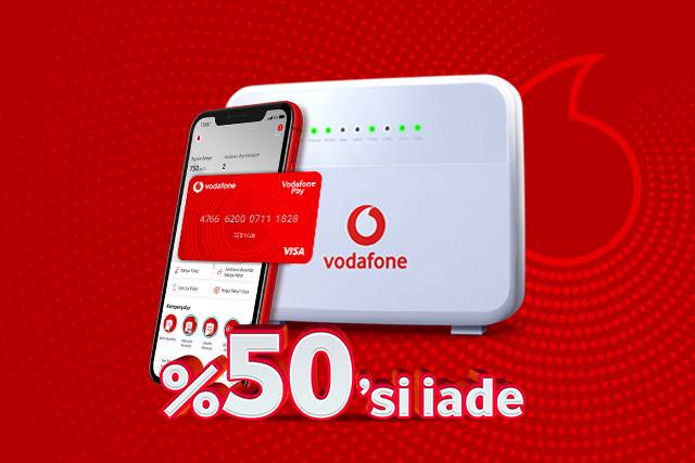 Vodafone Evde İnternet faturasını Vodafone Pay ile ödeyenlere faturalarının yarısı iade!