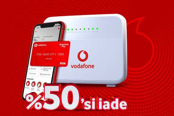 Evde İnternet faturanı Vodafone Pay ile öde, faturanın yarısını iade al!