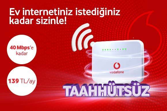 Vodafone Evde internetiniz istediğiniz kadar sizinle!