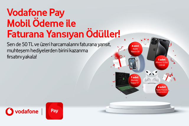 Vodafone Pay Mobil Ödeme ile Faturana Yansıyan Ödüller!
