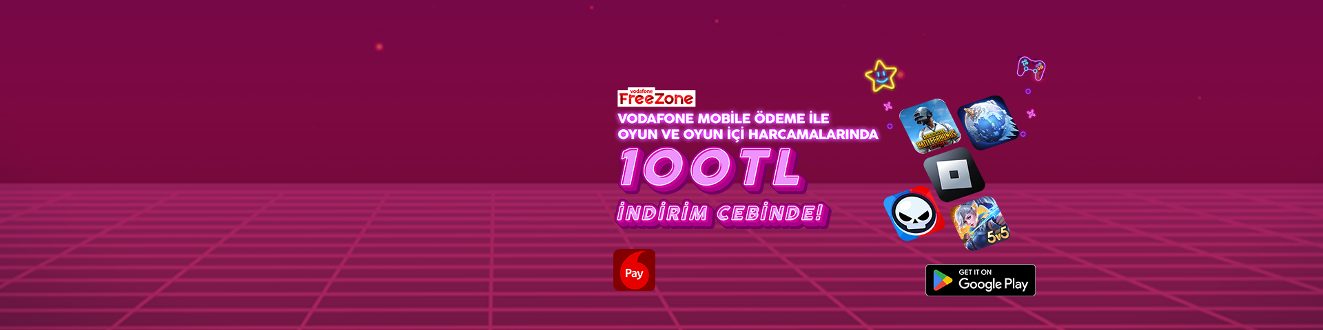 Vodafone Pay Mobil Ödeme FreeZone Oyun Kampanyası