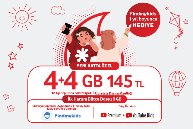 Vodafone'dan çocukların ilk hattı aileler için en rahatı