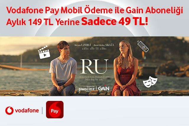 Vodafone Pay Mobil Ödeme ile GAİN aboneliği aylık sadece 49 TL