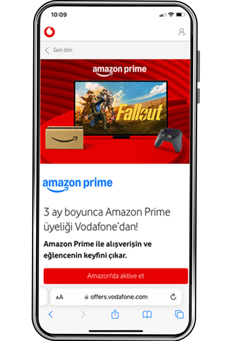 Amazon Prime teklifini seçerek ilerleyin