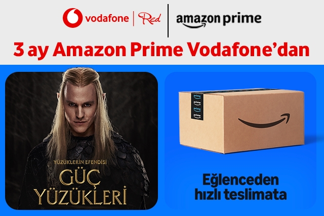 3 ay Amazon Prime üyeliği Vodafone’dan