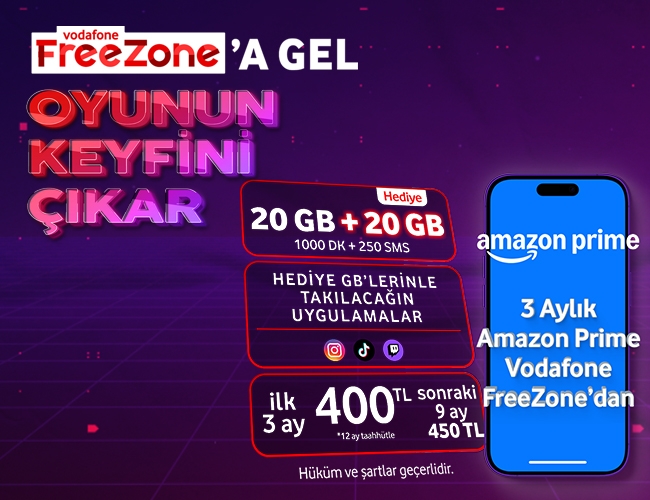 3 Ay Amazon Prime FreeZone'dan