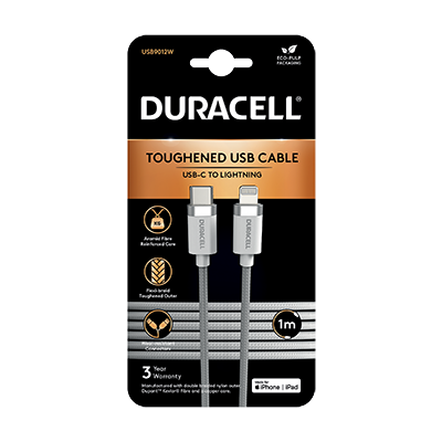 Duracell USB9012W 1M USB-C to Lightning