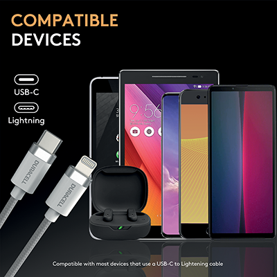 Duracell USB9012W 1M USB-C to Lightning