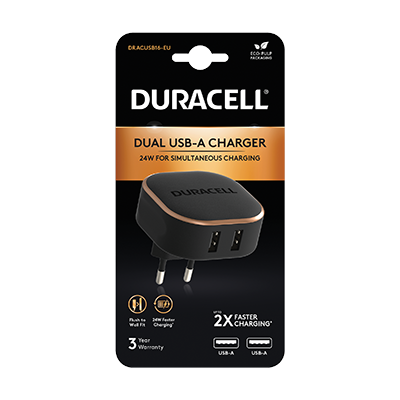 Duracell DRACUSB16-EU 24W Wall Charger