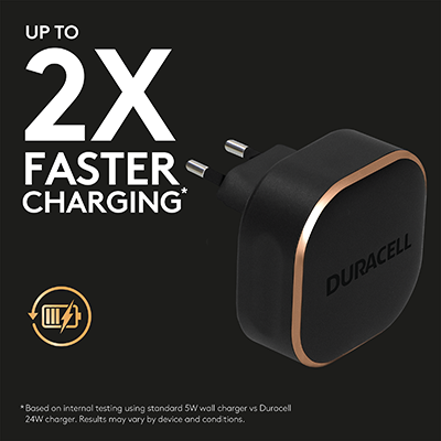 Duracell DRACUSB16-EU 24W Wall Charger