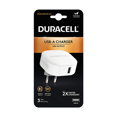 Duracell DRACUSB12W-EU 12W Wall Charger