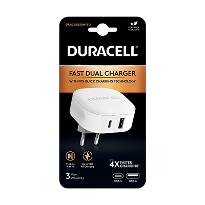 Duracell DRACUSB20W-EU 30W Wall Charger