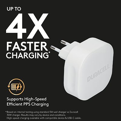 Duracell DRACUSB20W-EU 30W Wall Charger