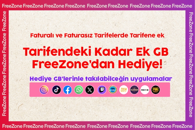 Tarifene Ek İnternet Hediyesi!