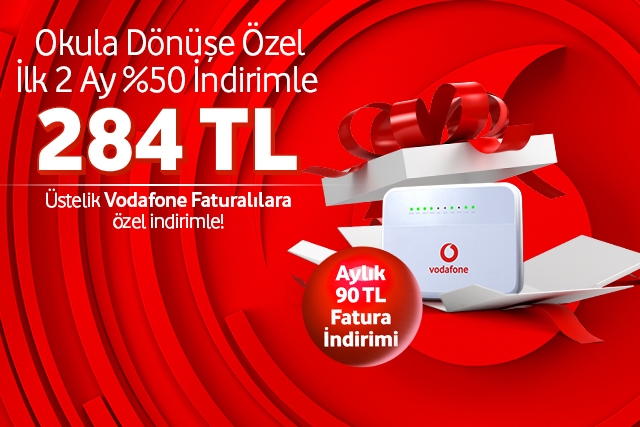 Vodafone Ev İnterneti'ne gelen Mobil faturalılar, onlara özel hediyeler ile sınırsız internetin tadını çıkartıyor!