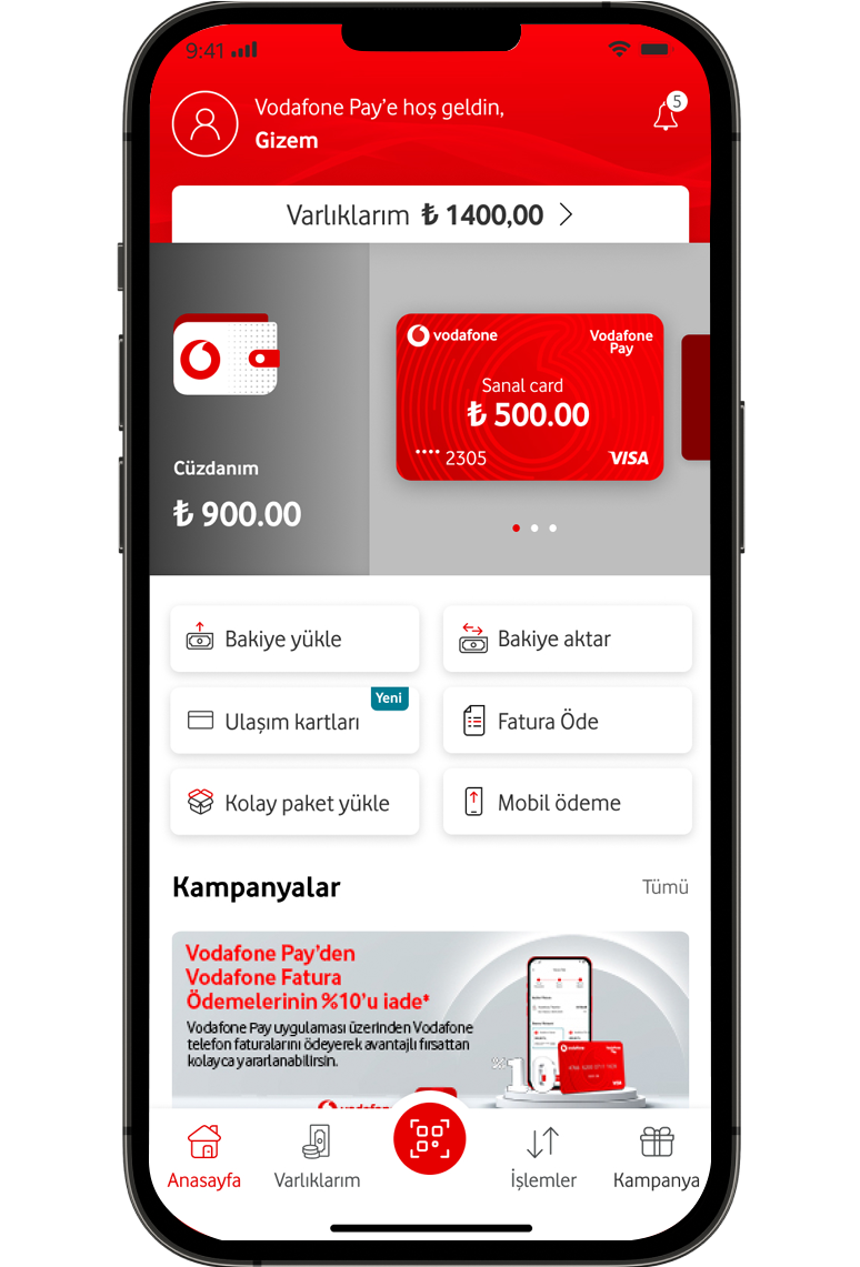 Harcamanı Vodafone Pay ile yap